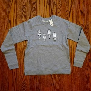 Monica and Andy Ice Cream Cone Sweatshirt Small New